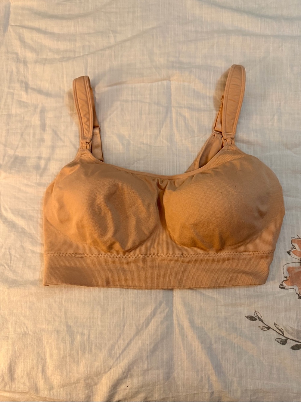 Wireless Nude Comfort Bra with Removable Padding for nursing & pumping